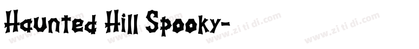 Haunted Hill Spooky字体转换